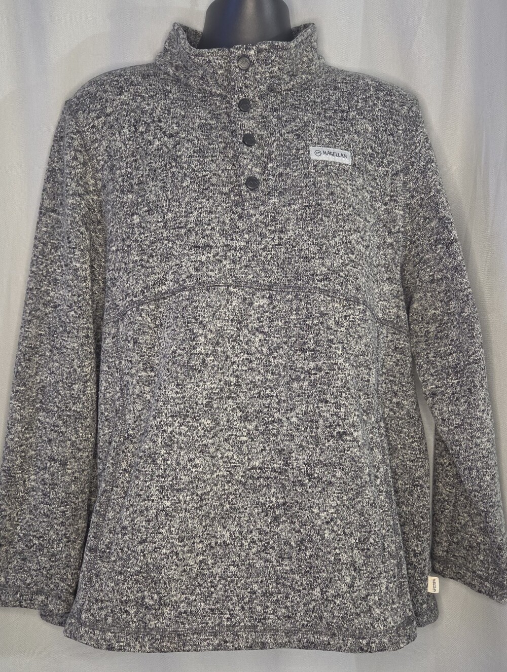 Magellan Outdoors Men’s Gray Heather Pullover Fleece Shirt Size XXL